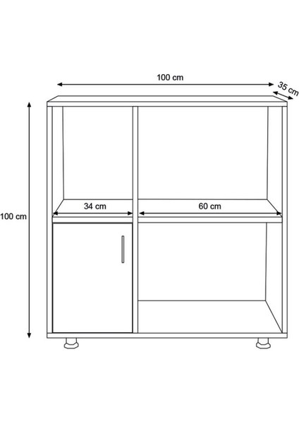Nehir Mutfak Dolap L1194