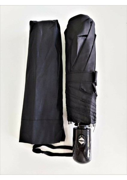 Unisex Siyah Tam Otomatik Rüzgarda Kırılmayan Şemsiye fiyatları