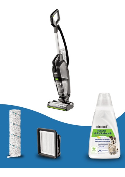 Crosswave Hydrosteam Pet Select Buharlı Dikey Süpürme ve Silme Makinesi