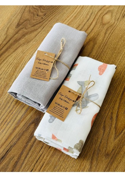 Fulya Tuhafiye %100 Pamuk 2'li Müslin Bebek Battaniye Seti OEKO-TEX Sertifikalı MÜSLIN ÖRTÜ 80X90 CM fiyatları