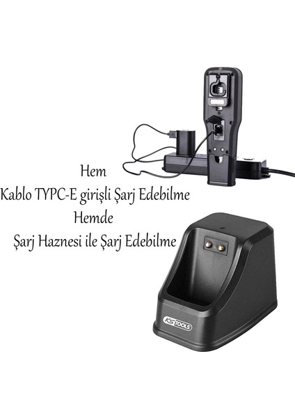 El Feneri Mıknatıslı Şarjlı Güçlü Beyaz ve Sos Işıklı Kamp Lambası LED Aydınlatma Ultraviole Işık
