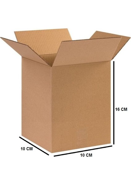 Tek Oluklu Bardak Kolisi 10X10X16 cm Esmer C Dalga 10 Adet