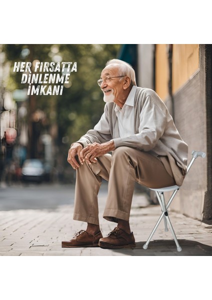 Oturaklı Baston Katlanır Oturaklı Baston Yüksek Kalite Ithal Baston