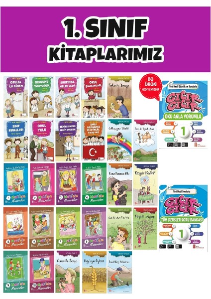 (Sınıf: 1) 2.Dönem Yeni Nesil Sorularla Gıcır Gıcır Soru Bankası / 28 Li Okuma Hikaye Seti