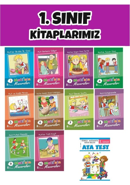 (Sınıf: 1) 2.Dönem Öğretmen Tavsiyeli Test / 10'lu Okuma Hikaye Seti