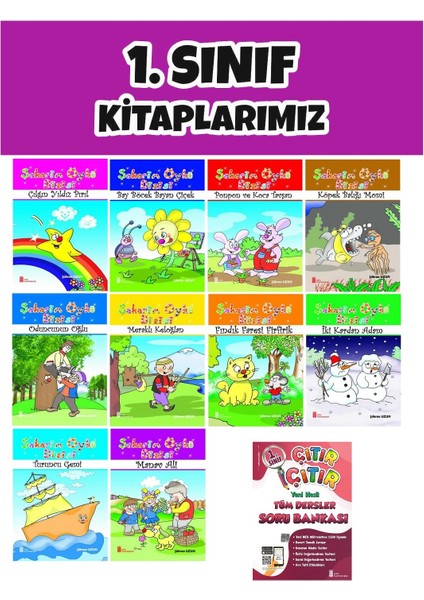 (Sınıf: 1) 2.Dönem Yeni Nesil Sorularla Çıtır Çıtır Soru Bankası / 10'lu Okuma Hikaye Seti 2