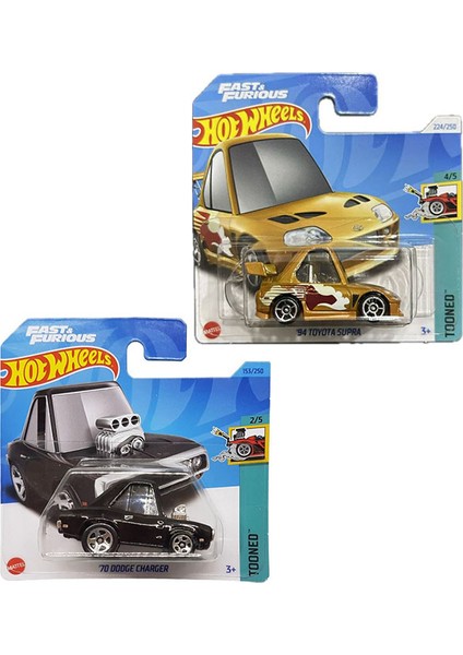 Fast & Furious Tooned Set - '70 Dodge Charger & '94 Toyota Supra (1/64)