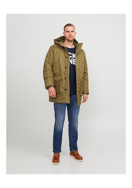 Jack Jones Erkek Jjecrop Logo Bisiklet Yaka Lacivert Tişört 12158505 fırsatları