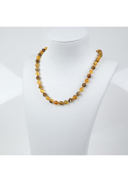 Doğal Damla Kehribar 47.5 Cm Kolye