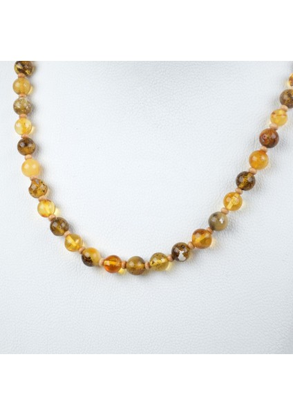 Doğal Damla Kehribar 47.5 Cm Kolye modelleri