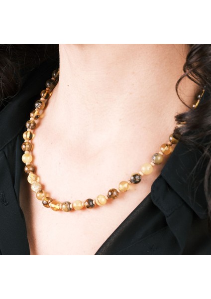 Doğal Damla Kehribar 47.5 Cm Kolye fırsatları