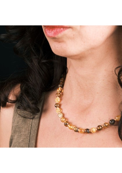 Doğal Damla Kehribar 47.5 Cm Kolye indirimleri