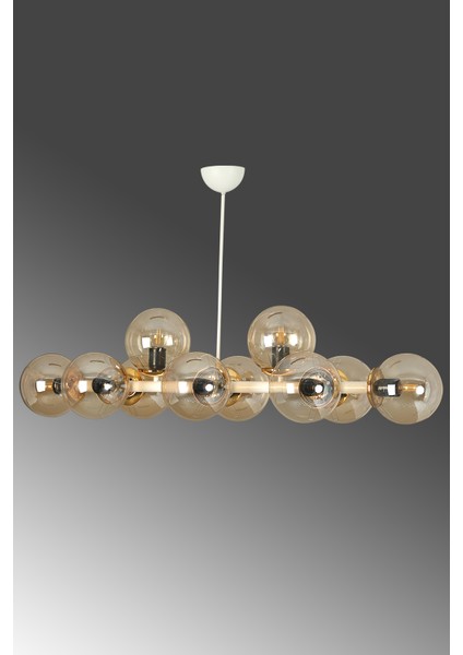 Luxury Modern Tasarım Beyaz 10'lü Bal Glop Camlı Avize fiyatları