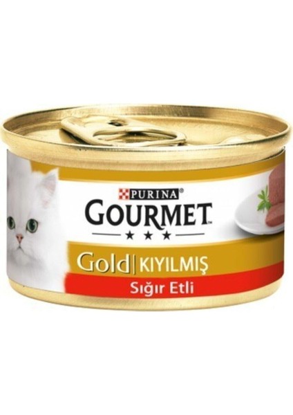 Gold Kıyılmış Sığır Etli Yaş Kedi Maması 85 gr 12 Al 10 Öde fiyatları