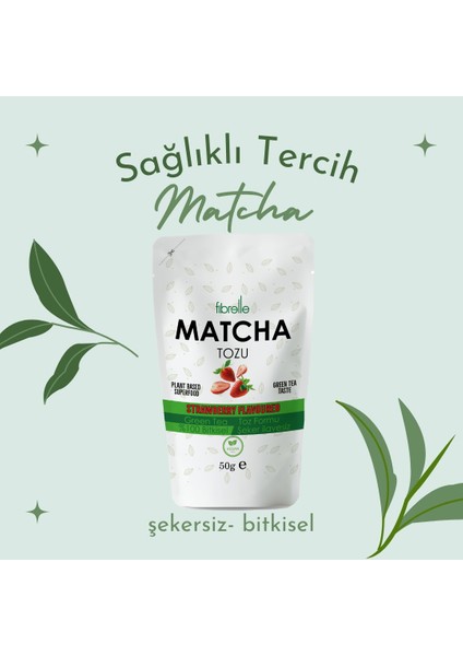 Matcha Çayı Çilek Aromalı 50G