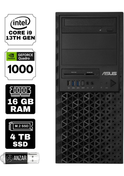 Expertcenter E500 G9 Intel Core I9-13900K 16GB 4tb M.2 SSD Nvidia T1000 /8gb W11P Iş Istasyonu 90SF03I1-M001T0-A4