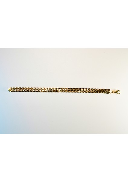 14 Ayar Altın 9.91 Gram Başak Desenli Modern Bileklik
