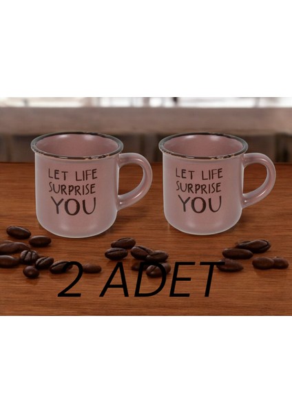 Espresso Seramik Kulplu 2 Adet Set 130ML Farkıl Renk Seçenekleri