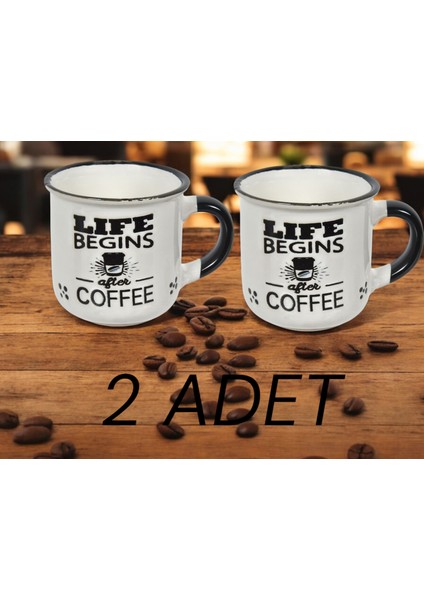 Espresso Seramik Kulplu 2 Adet Set 130ML Farkıl Renk Seçenekleri