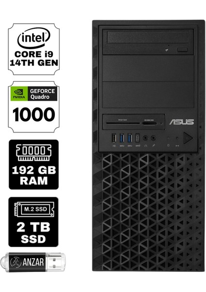 Expertcenter E500 G9 Intel Core I9-14900K 192GB 2tb M.2 SSD Nvidia T1000 /8gb W11P Iş Istasyonu 90SF03I1-M001T0-A68