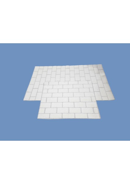 Banyo Paspası Klozet Set 2'li Erguvan Krem