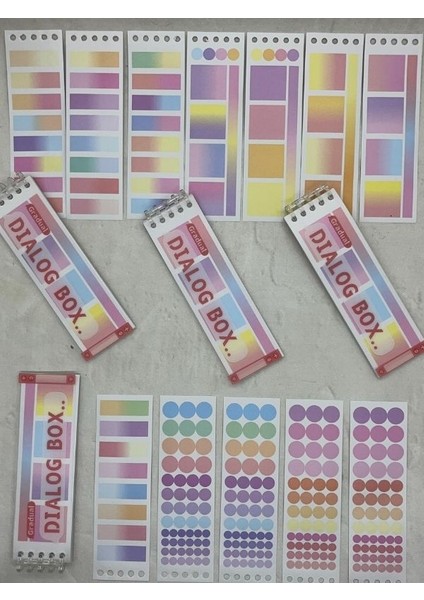 20 Yaprak Binderli Kırmızı Tonları Planlayıcı Indeks/index Sticker/postit/post-It