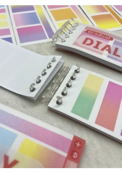 20 Yaprak Binderli Kırmızı Tonları Planlayıcı Indeks/index Sticker/postit/post-It