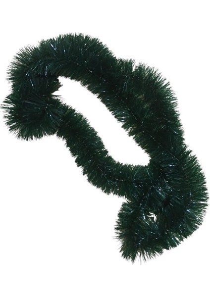 Koyu Yeşil Yılbaşı Çam Dalı Renginde Sim Süs 180 cm