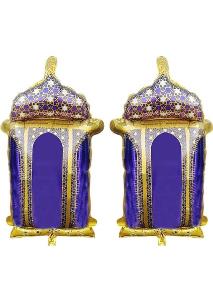 Ramazan Temalı Kandil Şeklinde Lacivert Renk 45 cm Folyo Balon 2 Adet