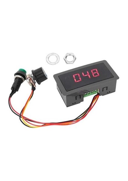 Dijital LED Ekranlı 6V-12V-24V Pwm Dc Motor Hız Kontrolcüsü