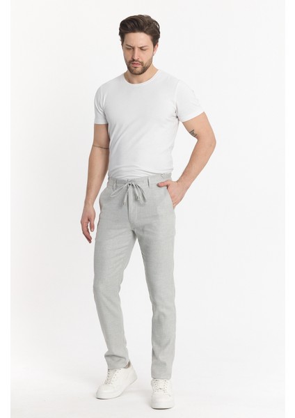 Erkek Jogger Keten Pantolon