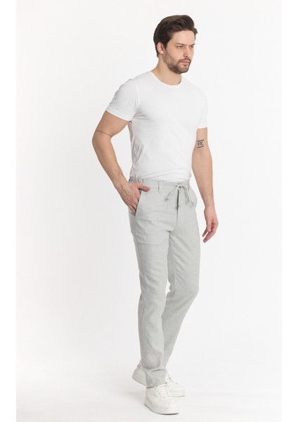 Erkek Jogger Keten Pantolon