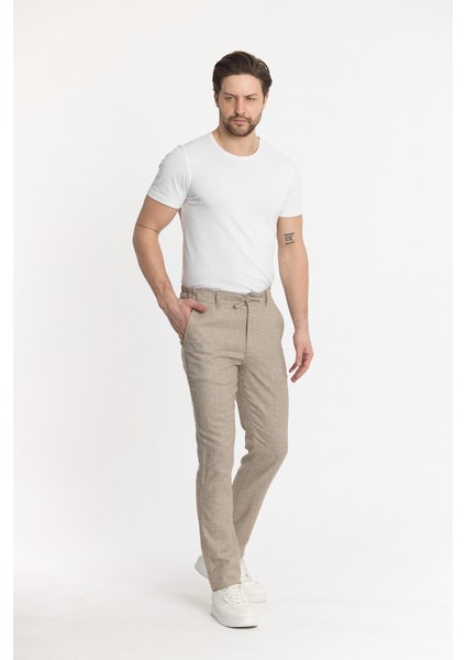 Erkek Jogger Keten Pantolon