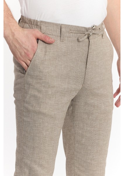 Erkek Jogger Keten Pantolon