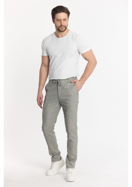 Erkek Jogger Keten Pantolon