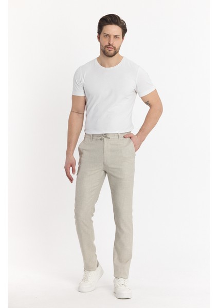 Erkek Jogger Keten Pantolon