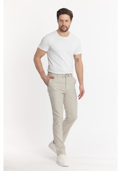 Erkek Jogger Keten Pantolon