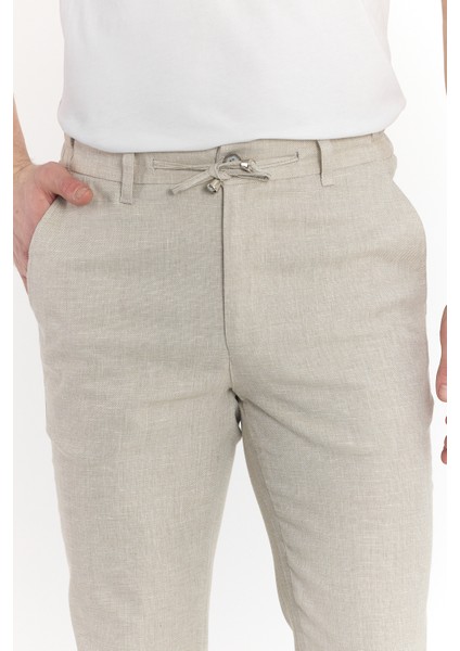 Erkek Jogger Keten Pantolon