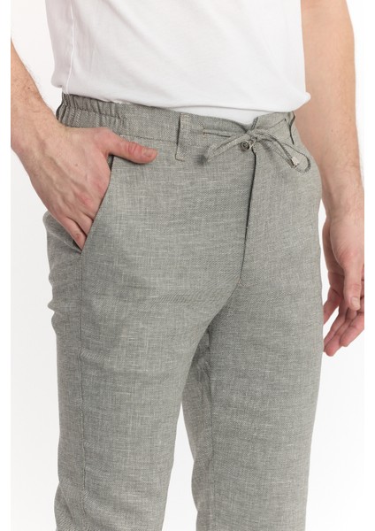 Erkek Jogger Keten Pantolon