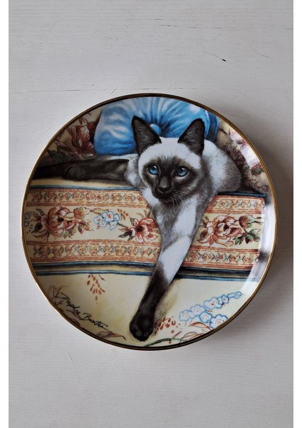 Daphne Baxter Tabakları Mavi Gözler, Franklin Mint Heirloom Koleksiyonu Duvar Tabağı