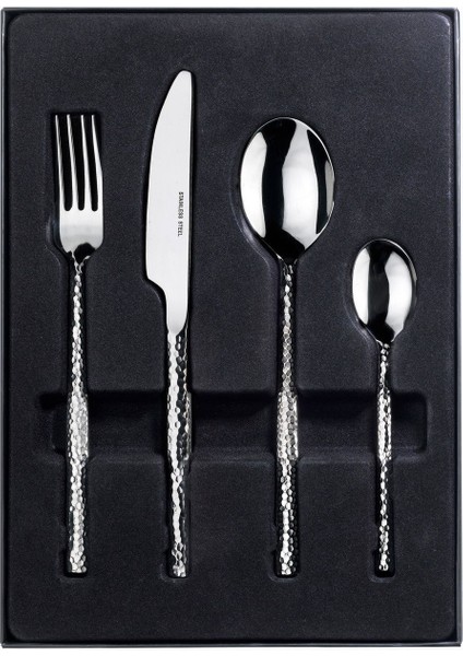 Helsinki Çatal Bıcak Seti 24 Parça Siyah