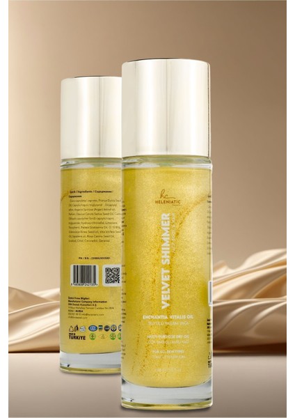 Helen's Velvet Shimmer Vücut Simi ve Saç Bakım YAĞI-100 Ml- Argan Yağıyla Nemlendirici modelleri
