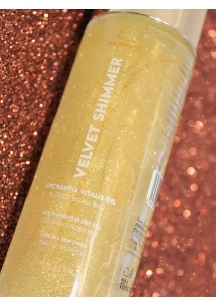 Helen's Velvet Shimmer Vücut Simi ve Saç Bakım YAĞI-100 Ml- Argan Yağıyla Nemlendirici fırsatları