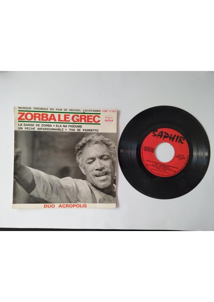 Zorba Le Grec Ep- 1965 Fransa Basım (Extended Play) Plak (4 Şarkı Ihtiva Eder)