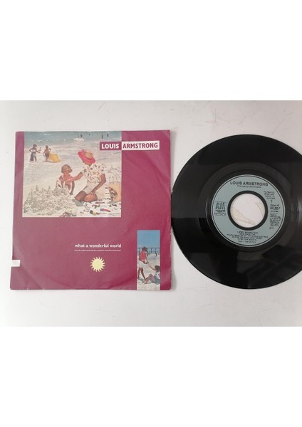Louıs Armstrong - What A Wonderful World - 1988 Almanya Basım 45 Lik Plak