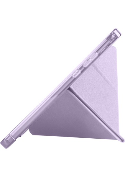 Xiaomi Redmi Pad Se 8.7 Inç Kılıf Yatay ve Dikey Standlı Uyku Modlu Kalemlikli Trifold Arkası Soft Silikon Smart Kılıf