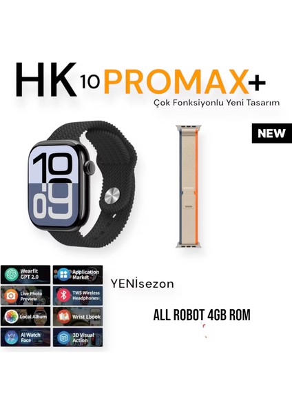 HK10 Pro Max+ All Robot 4gb Akıllı Saat
