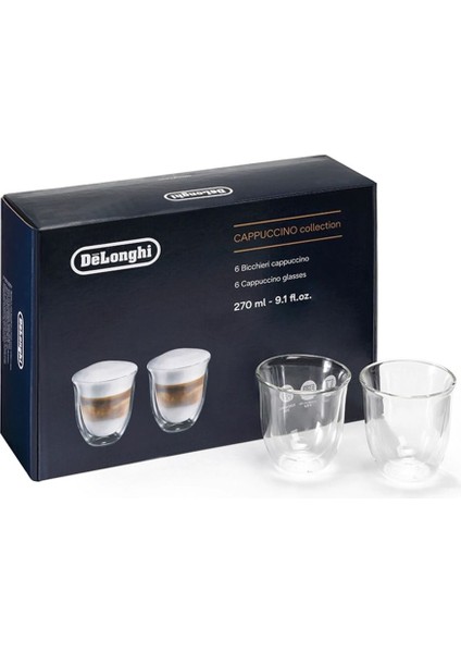 DLSC301 - 6'lı Çift Cidarlı Cappuccino Bardağı