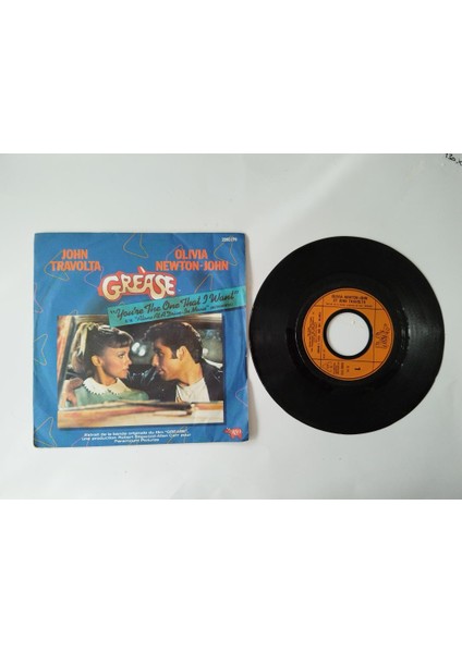 Grease Soundtrack - You’re The One That I Want - John Travolta/olıvıa Newton John 45 Lik Plak 1978 Belçika Basım