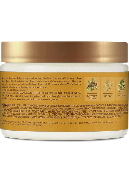 Raw Shea Butter Nemlendirici Durulanmayan Saç Kremi 340 ml